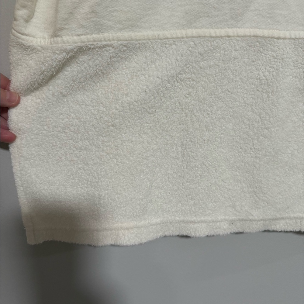 VTG 90s United Cotton Cream Long Sleeve Sweatshirt Size Small Cottagecore Cozy - Picture 5 of 8